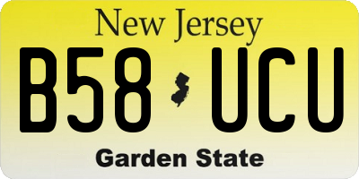 NJ license plate B58UCU