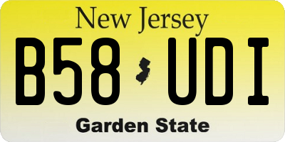 NJ license plate B58UDI