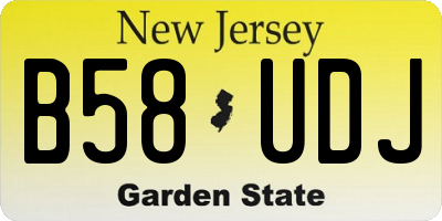NJ license plate B58UDJ