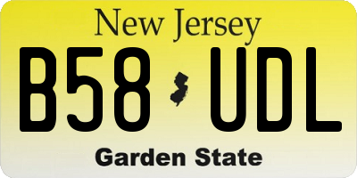 NJ license plate B58UDL