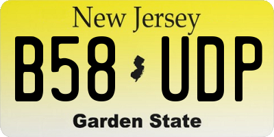 NJ license plate B58UDP