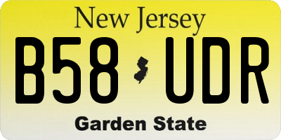 NJ license plate B58UDR