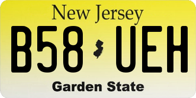 NJ license plate B58UEH