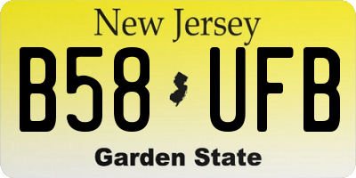 NJ license plate B58UFB