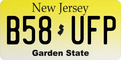 NJ license plate B58UFP
