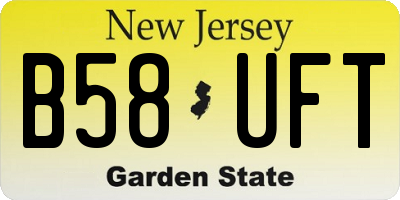 NJ license plate B58UFT