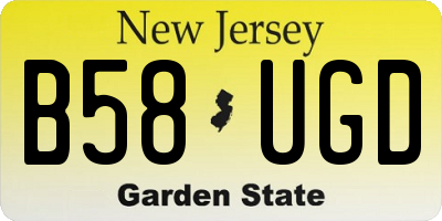 NJ license plate B58UGD