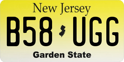 NJ license plate B58UGG
