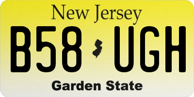 NJ license plate B58UGH