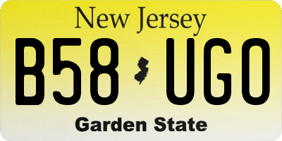 NJ license plate B58UGO