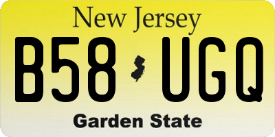 NJ license plate B58UGQ