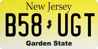 NJ license plate B58UGT