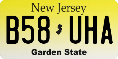 NJ license plate B58UHA