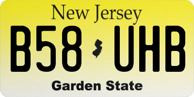 NJ license plate B58UHB