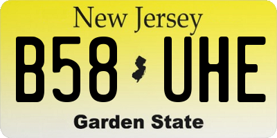 NJ license plate B58UHE