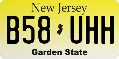 NJ license plate B58UHH