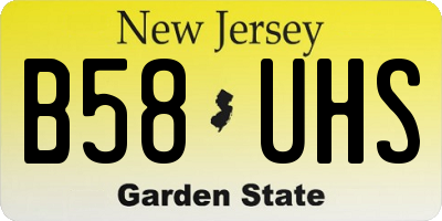 NJ license plate B58UHS