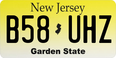 NJ license plate B58UHZ