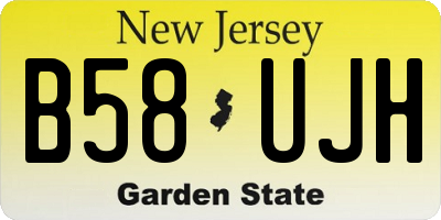 NJ license plate B58UJH