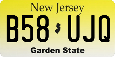 NJ license plate B58UJQ