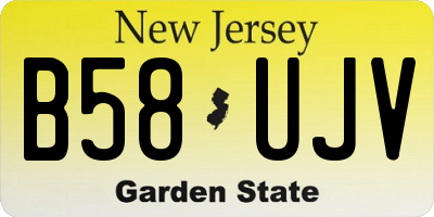 NJ license plate B58UJV