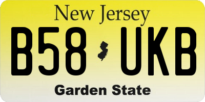 NJ license plate B58UKB