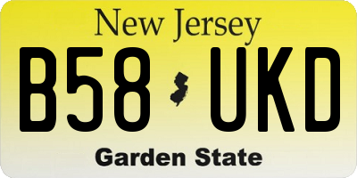 NJ license plate B58UKD