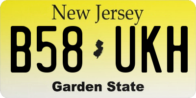 NJ license plate B58UKH