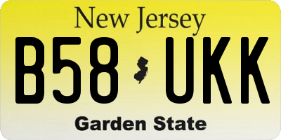 NJ license plate B58UKK