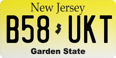 NJ license plate B58UKT