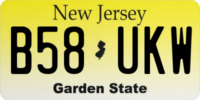 NJ license plate B58UKW