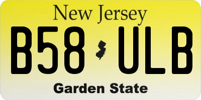 NJ license plate B58ULB