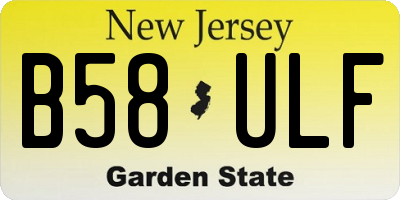 NJ license plate B58ULF