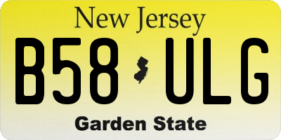 NJ license plate B58ULG