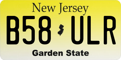 NJ license plate B58ULR
