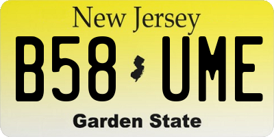 NJ license plate B58UME
