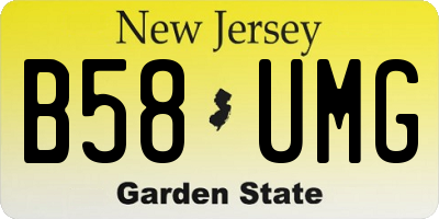 NJ license plate B58UMG