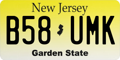 NJ license plate B58UMK