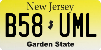 NJ license plate B58UML
