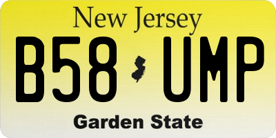 NJ license plate B58UMP