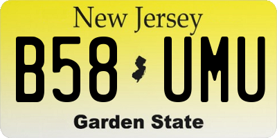 NJ license plate B58UMU