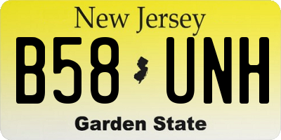 NJ license plate B58UNH