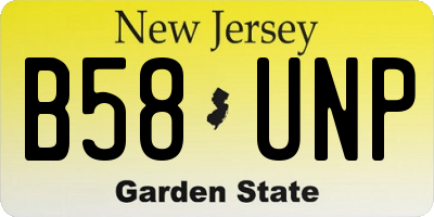 NJ license plate B58UNP