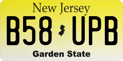 NJ license plate B58UPB
