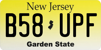 NJ license plate B58UPF