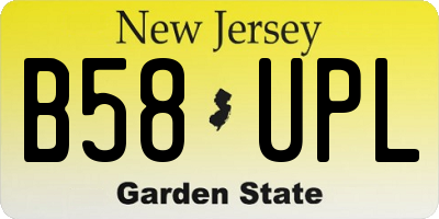 NJ license plate B58UPL