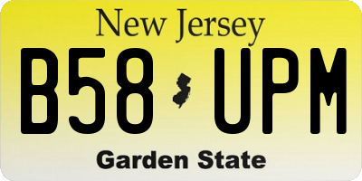 NJ license plate B58UPM