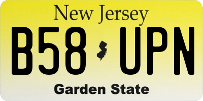 NJ license plate B58UPN