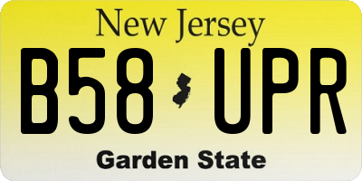NJ license plate B58UPR