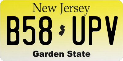 NJ license plate B58UPV
